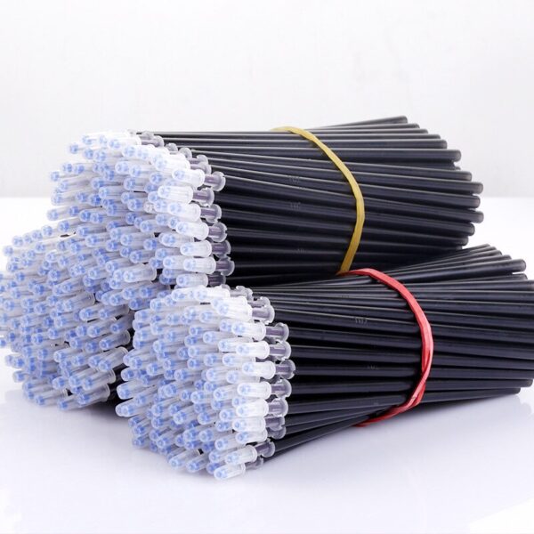 200Pcs Erasable Pen Refills Set Blue Black Ink Writing Gel Pens Refills Washable handle for School Office Stationery Supplies