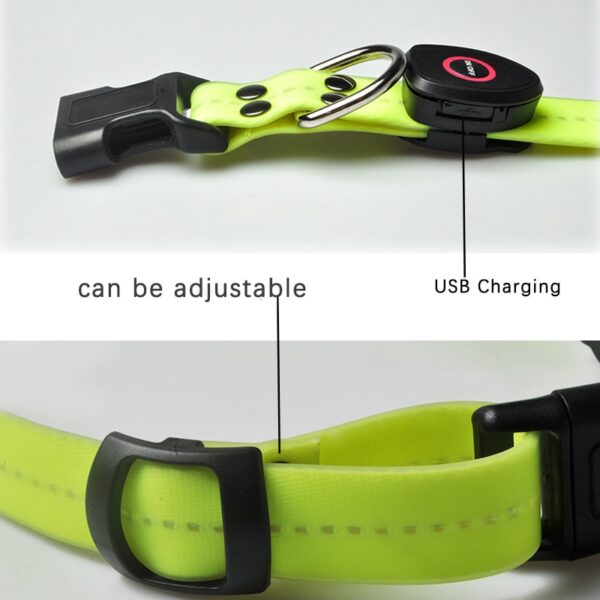Pet dog cat Collar USB Rechargeable Flashing LED Light safety Luminous for small big Dogs Chihuahua husky dog collars supplies