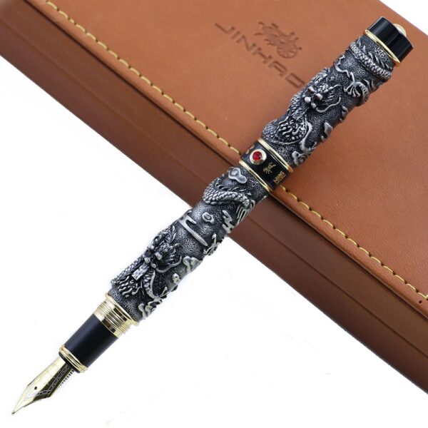 High Quality Luxury JinHao Dragon Fountain Pen Vintage Ink Pens for Writing Office Supplies Stationery Gift caneta tinteiro