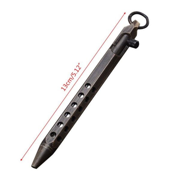 Solid Brass Gel Ink Pen Retro Hexagonal Bolt Action Writing Tool Stationeries