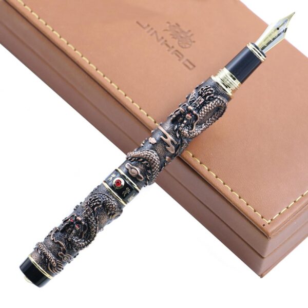 High Quality Luxury JinHao Dragon Fountain Pen Vintage Ink Pens for Writing Office Supplies Stationery Gift caneta tinteiro