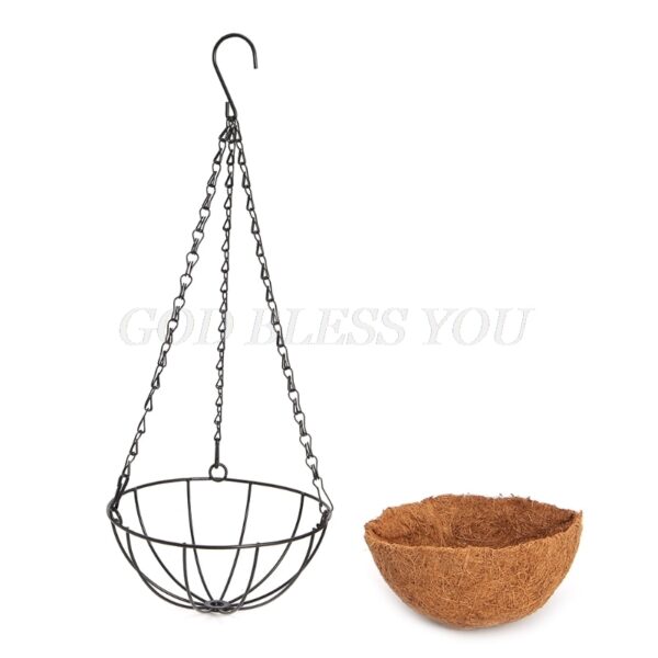 Hanging Coconut Vegetable Flower Basket Liners Planter Garden Decor Iron Art Drop Shipping