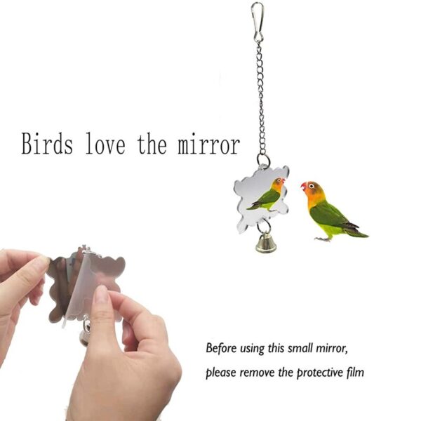 Bird Parrot Swing Toys, 19 Pcs Pet Bird Cage Hammock Shoe Chewing Toy Hanging Bell Wooden Perch for Small Parrots