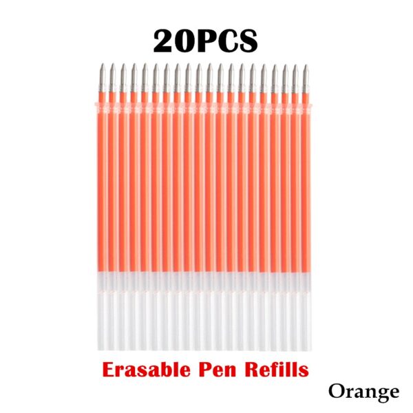 20Pcs Erasable Gel Pen Refill Rod 0.5mm Washable Handle Magic Erasable Pen Refills For School Writing Tools Kawaii Stationery
