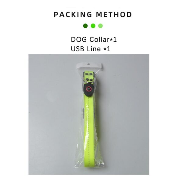 Pet dog cat Collar USB Rechargeable Flashing LED Light safety Luminous for small big Dogs Chihuahua husky dog collars supplies