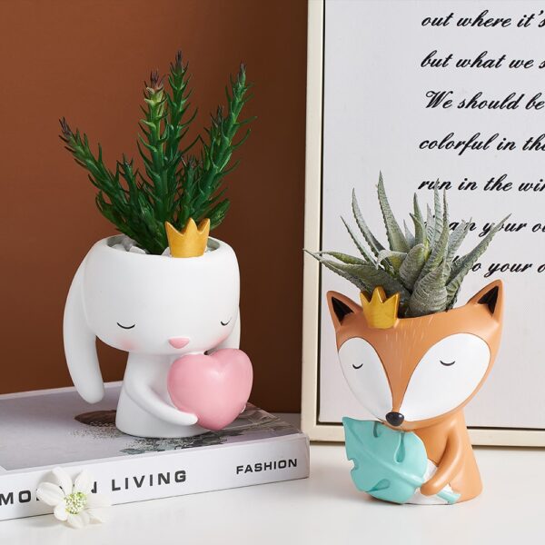 Cute animal small plant pot pots for indoor plants Flower pot Cachepot for flowers garden accessories living room Desktop decor