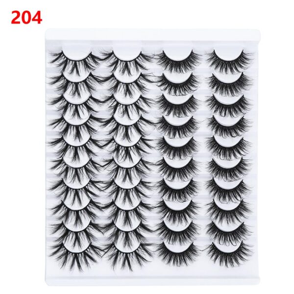 20 Pairs Thick Black Mixed 3D Mink False Eyelashes Natural Long Wispies Bushy Fluffy Lashes Reusable Eye Makeup Beauty Extension