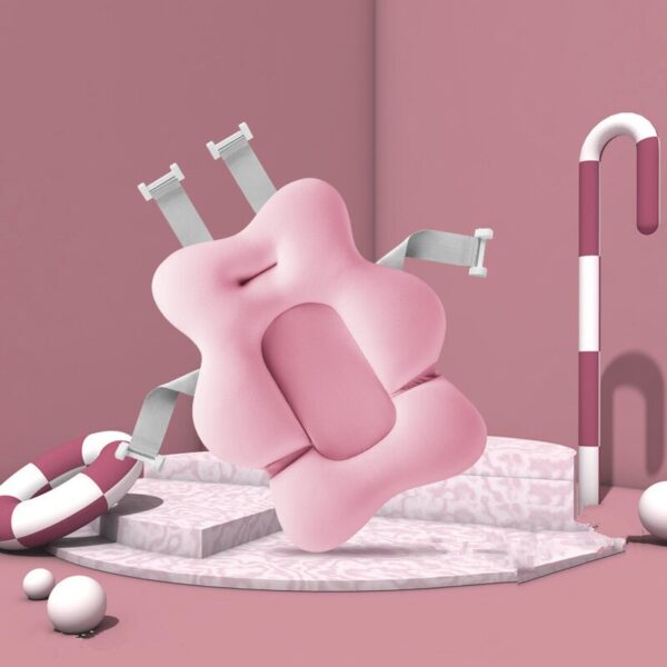 Newborn Baby Bath Tub Seat Mat Baby Shower Portable Air Cushion Bed Non-Slip Bathtub Infant Safety Security Support Cushion Mat