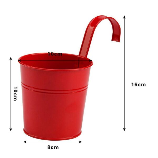 10 Pcs Metal Iron Flower Pot Hanging Planter Removable Plant Pot Wall planter for Home Balcony Garden Decorations Accessories