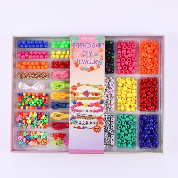 Makersland DIY Colorful Beads Set Handmade Beaded Girl Toys Puzzle Crafts Bracelet Jewelry Making Sets Creative Gift For Child