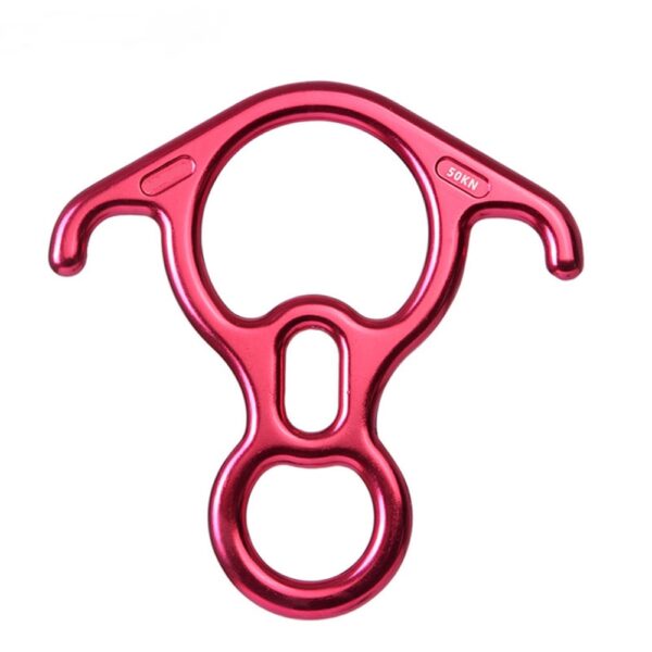 Rock climbing descender OX Horn 8 descend ring downhill eight ring with Bent-ear Rappelling Gear Belay Device Equipment 50NG