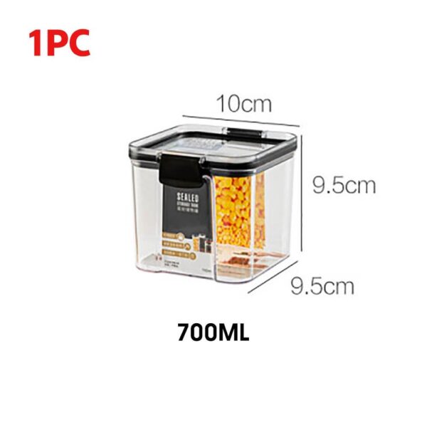 Food Storage Container Plastic Kitchen Refrigerator Noodle Box Multigrain Storage Tank Transparent Sealed Cans 460-1800ml