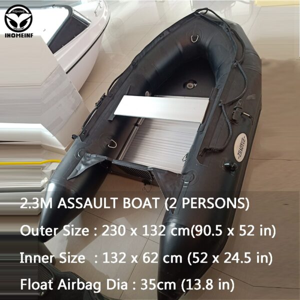 1.2 Mm Pvc Boat Inflatable Fishing Boats With Aluminum Floor Speed Boat Anti-Collision Rubber Boat Drifting Water Sports Boats