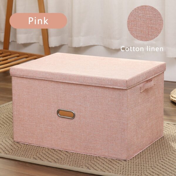 Multiple Models/Brand New/ Large Capacity Cotton Linen Folding Storage Box With Lid Clothing/Toy Storage Household Organization