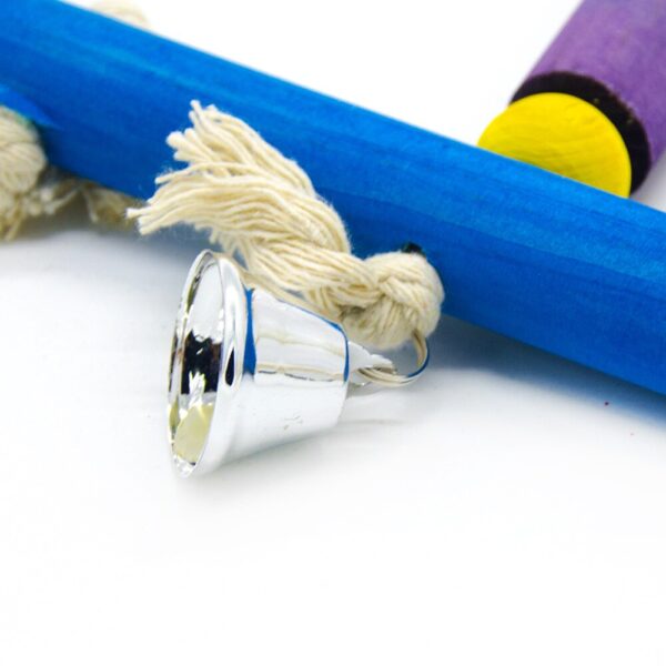 1PC natural wooden parrot toy bird color beads bird supplies habitat stand hanging string hanging string pet cage parrot toy