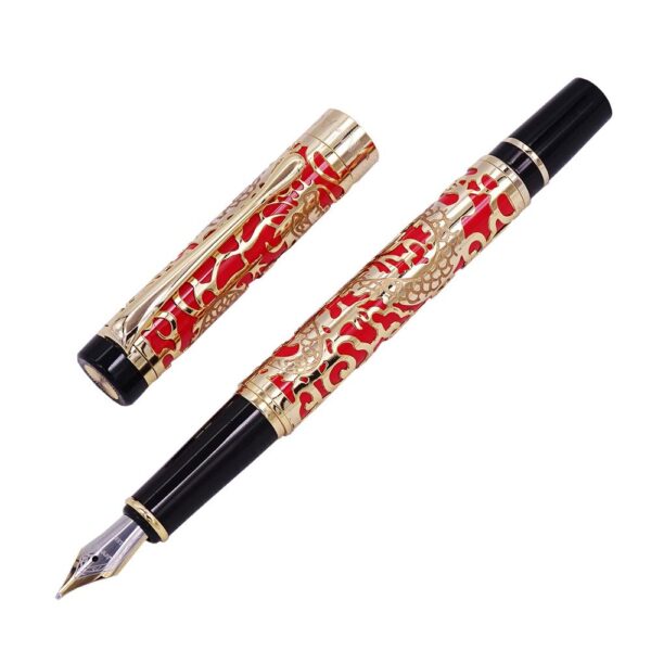 High Quality Luxury JinHao Dragon Fountain Pen Vintage Ink Pens for Writing Office Supplies Stationery Gift caneta tinteiro