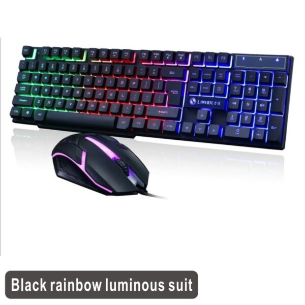 LED Luminous Gaming Keyboard Mouse Combos USB Wired Gamer Kit Backlight Waterproof Multi-Media Keyboard And Mouse Set For PC