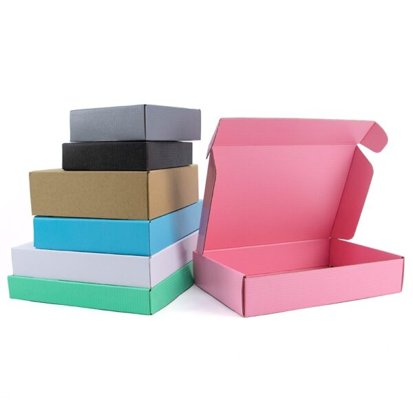 5pcs/10pcs/kraft box wholesale color package carton small gift box Wigs blank 3layer corrugated box customized size printed logo