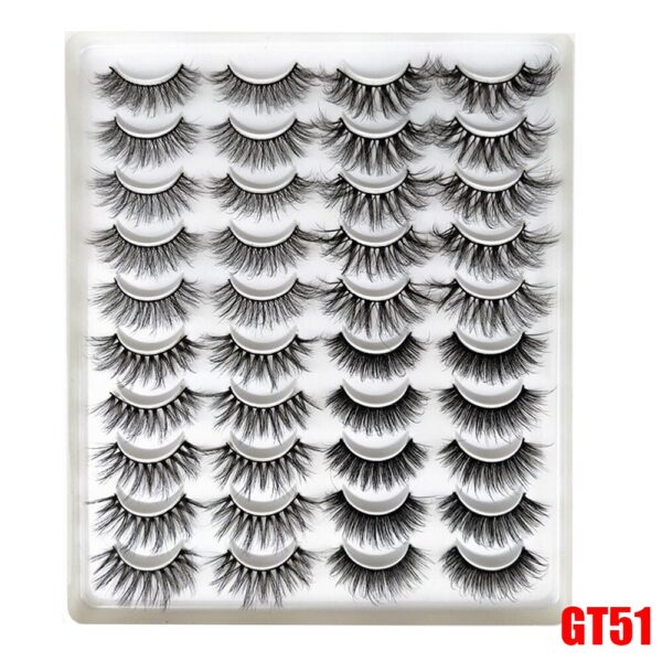 20 Pairs Thick Black Mixed 3D Mink False Eyelashes Natural Long Wispies Bushy Fluffy Lashes Reusable Eye Makeup Beauty Extension