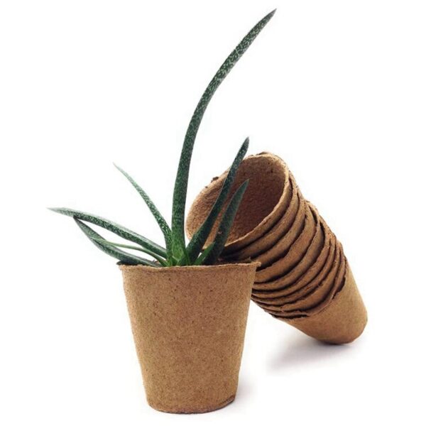 102 Pack Peat Pots for Garden Seedling Tray 3 inch Eco-Friendly Organic Germination Seedling Trays Biodegradable