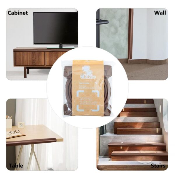 Orzbow 5M Baby Safety Corner Protectors Home Protection For Children Baby Proofing Edge Corner Cushion For Kids Furniture Bumper