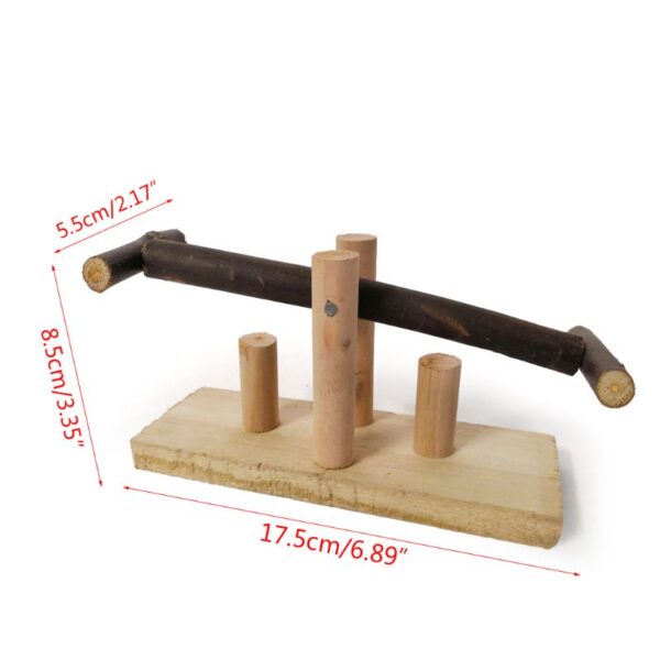 Parrot Bite Toy Wooden Seesaw Rocking Chair Stand Bar Swing Bird Parakeet Cockatiels Conures Perches Playground Pet Supplies