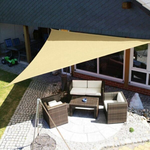 Waterproof Sun Shelter Triangle Sunshade Outdoor Canopy Garden Patio Pool Shades Sail Awning Camping Shade Cloth Large