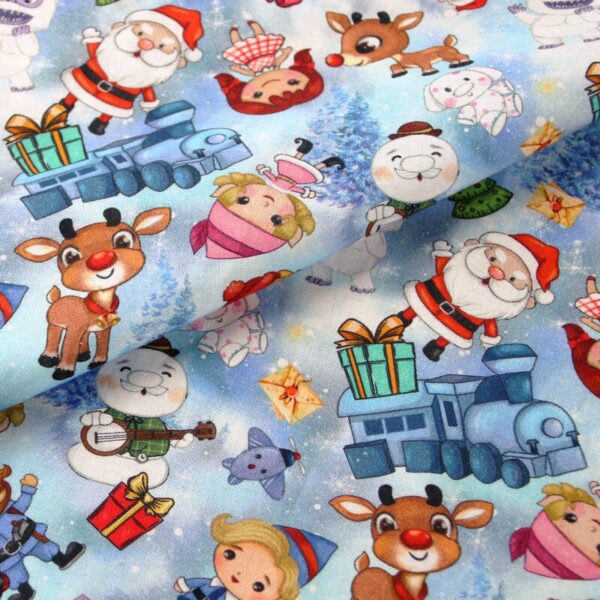 cartoon christmas printed cotton fabric tissue for kids dress DIY patchwork handmade textile cloth doll handbag sewing material
