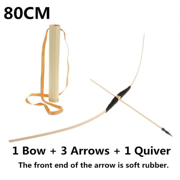 Safe Bamboo Bow And Arrow Toy Set Hero Cosplay Outdoor Sports Kids Toy Gift Boy Favors Craft