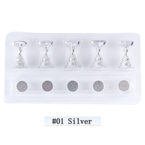 5pcs Magnetic Nail Holder Practice Training Display Stand Plastic Rack False Nail Art Tips Accessory Manicure Salon Tools JI1814