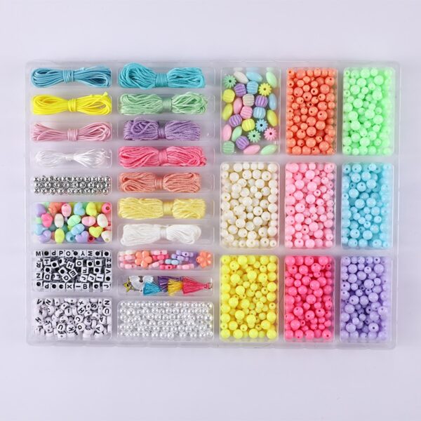 Makersland DIY Colorful Beads Set Handmade Beaded Girl Toys Puzzle Crafts Bracelet Jewelry Making Sets Creative Gift For Child