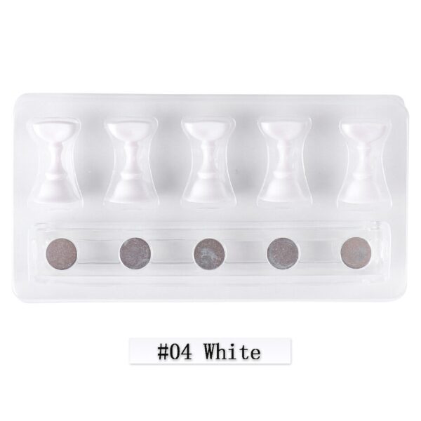 5pcs Magnetic Nail Holder Practice Training Display Stand Plastic Rack False Nail Art Tips Accessory Manicure Salon Tools JI1814