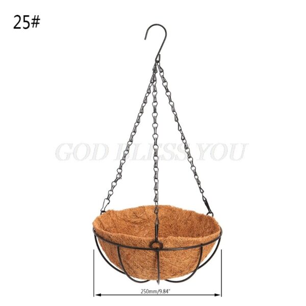 Hanging Coconut Vegetable Flower Basket Liners Planter Garden Decor Iron Art Drop Shipping