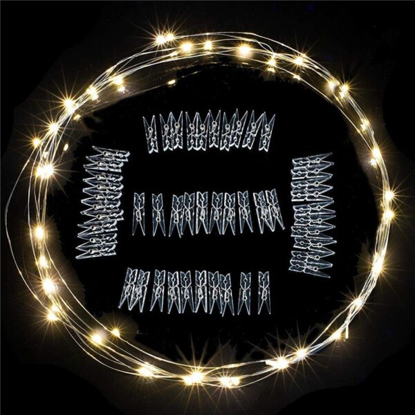 2m/5m/10m Photo Clip String Lights Led Usb Outdoor Battery Operated Garland With Clothespins For Home Decoration String Lights