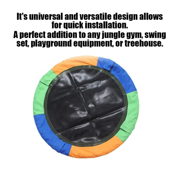 Outdoor 1M 40inch Saucer Rotate Tree Nest Swing 900D 600lbs Flying Giant Rope Round Swing (as picture)