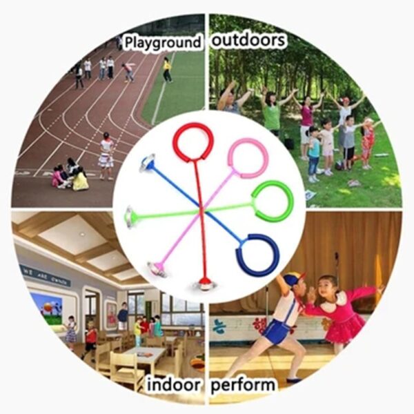 Flash Jumping Foot Force Ball Kids Outdoor Fun Sports Toy Led Children Jumping Force Reaction Training Ball Child-Parent Games