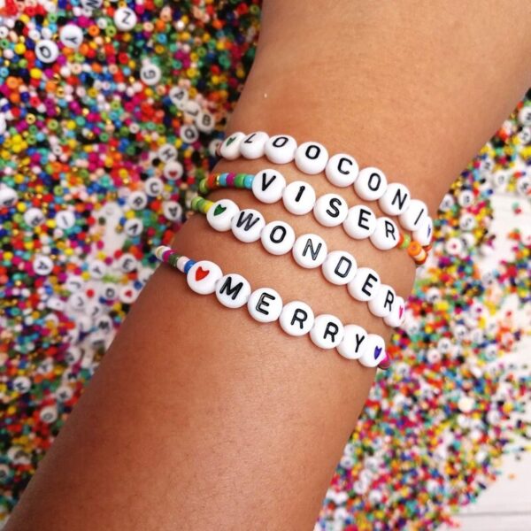 5000Pcs Beads Kit, 3mm Glass Seed Beads, Alphabet Letter Beads and Heart Shape Beads for Name Bracelets Jewelry Making and Craft