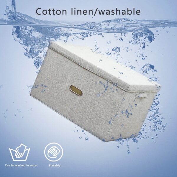 Multiple Models/Brand New/ Large Capacity Cotton Linen Folding Storage Box With Lid Clothing/Toy Storage Household Organization