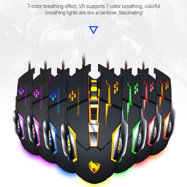 Wired Gaming Mouse USB Optical Gamer Mouse Ergonomic Mice 6 Buttons 3200DPI Computer Programmable Mouse For PC Laptop Desktop