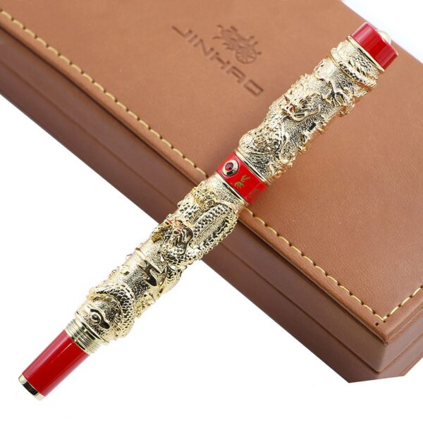 High Quality Luxury JinHao Dragon Fountain Pen Vintage Ink Pens for Writing Office Supplies Stationery Gift caneta tinteiro