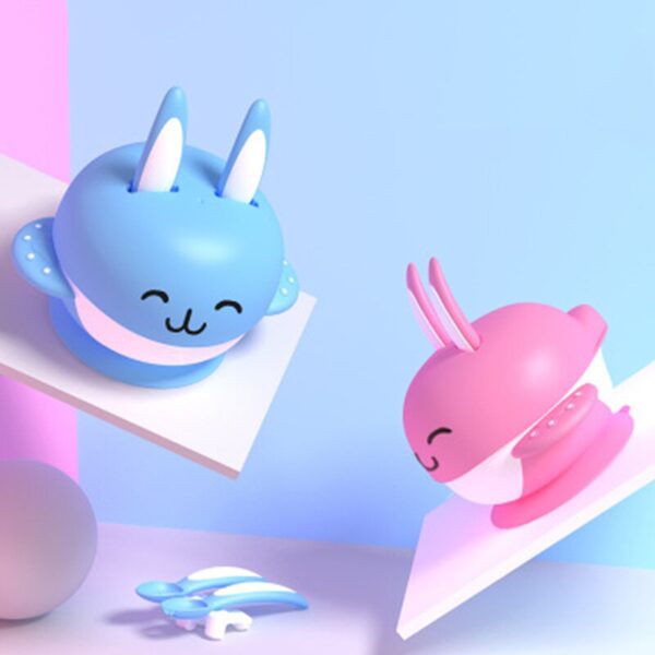 6PCS/Set Child Suction Cup Dishes Sucker Bowl Baby Kids Feeding Toddler Training Plate Spoon Gift Slip-Resistant Tableware