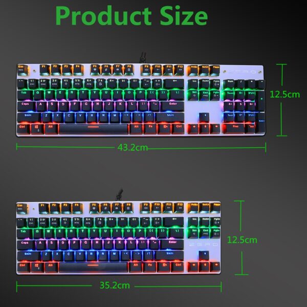 METOO zero Wired Gaming Mechanical Keyboard Game 87/104 Anti-ghosting Russian/US Blue Black Red switch Backlit For pro gamer Lap