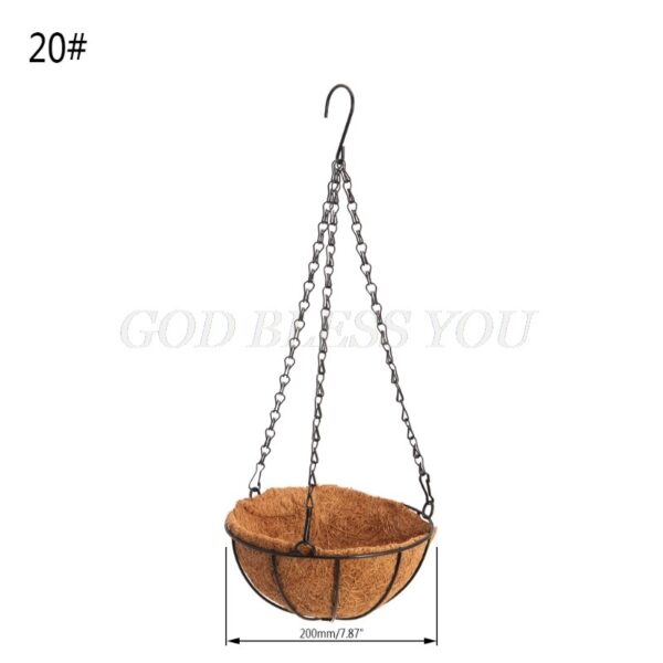 Hanging Coconut Vegetable Flower Basket Liners Planter Garden Decor Iron Art Drop Shipping