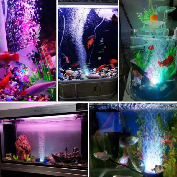 DADYPET Aquarium LED Lighting Submersible Air Bubble Light Colorful Decoration Aquarium Fish Tank Light Fish Aquatic Pet Supply