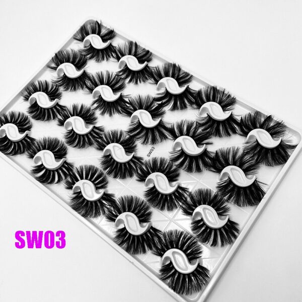 20 Pairs Thick Black Mixed 3D Mink False Eyelashes Natural Long Wispies Bushy Fluffy Lashes Reusable Eye Makeup Beauty Extension