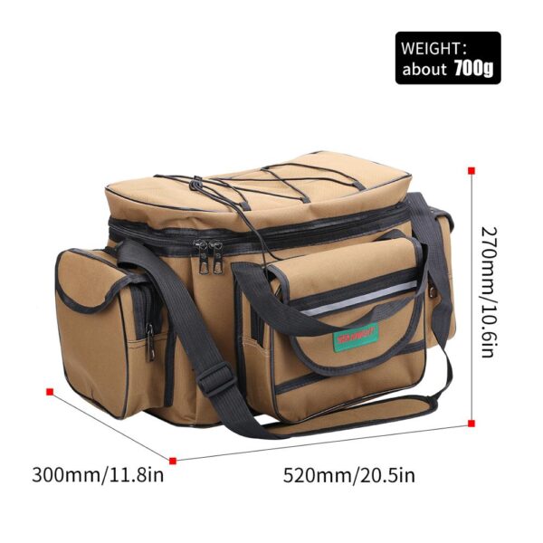 SeaKnight SK003 Waterproof Fishing Bag Large Capacity Multifunctional Lure Fishing Tackle Pack Outdoor Shoulder Bags 50*27*28cm