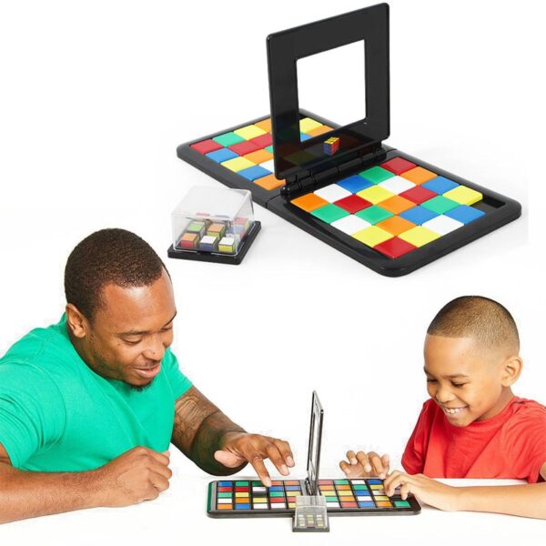 Color Battle Square Race Game Parent-Child Square Desktop Kids Puzzles Learning Educational Toys Anti Stress Boys Girls Gifts (Multi)