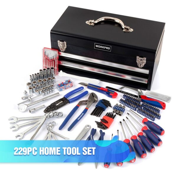WORKPRO Home Tool Set Household Tool Kits Socket Set Screwdriver Set Home Repair Tools for DIY Hand Tools