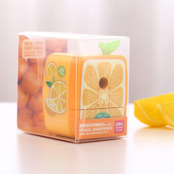 Fruit Cute Pencil Sharpener Manual Deli Crank Mechanical Accessories Desk Stationery School Supplies Office School Sharpene 0671