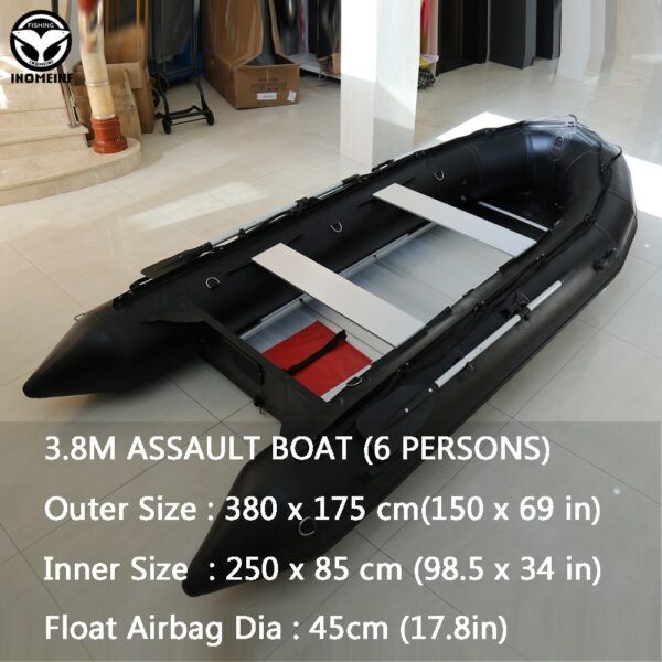 1.2 Mm Pvc Boat Inflatable Fishing Boats With Aluminum Floor Speed Boat Anti-Collision Rubber Boat Drifting Water Sports Boats
